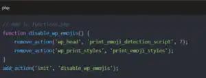 disable emojis code disable-emojis-code
