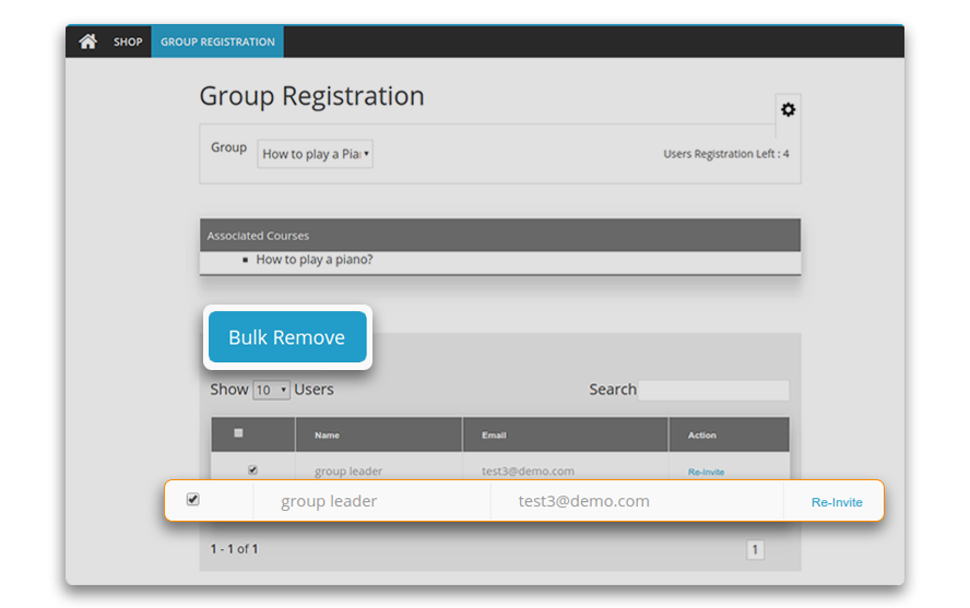 group registration