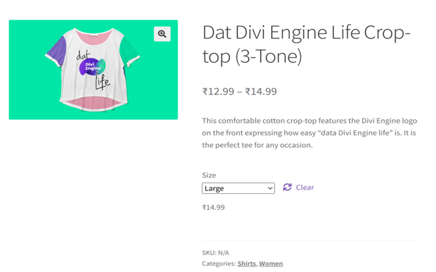 Hide add to cart variable product after