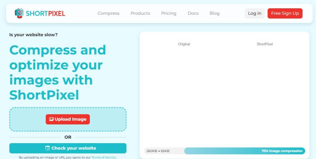 ShortPixel for image compression and optimisation
