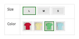 blog 5.7 Size and color swatches for the product