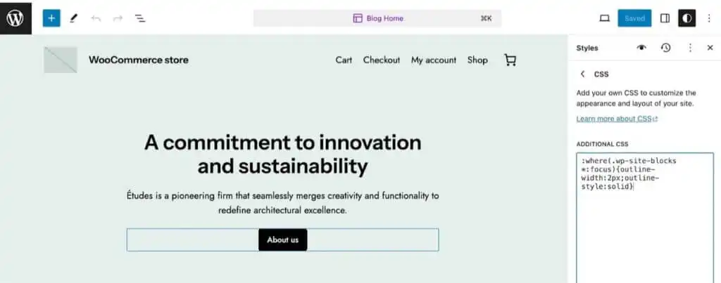 blog 5.8 Using Custom CSS and code for WooCommerce product page