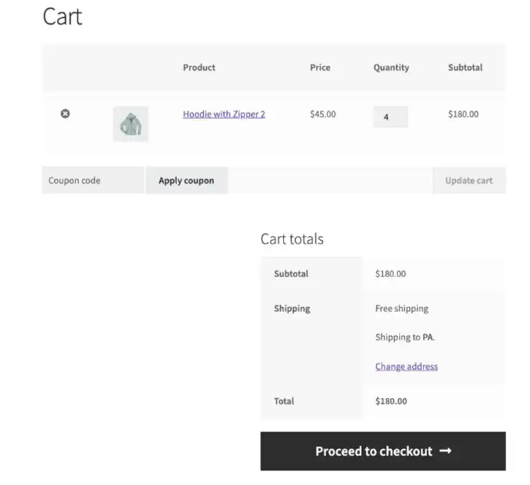 WooCommerce shortcode for cart display
