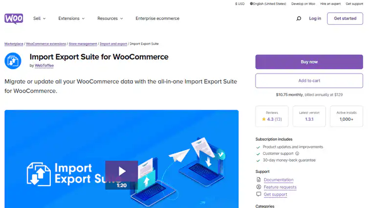 Import Export Suite for WooCommerce plugin