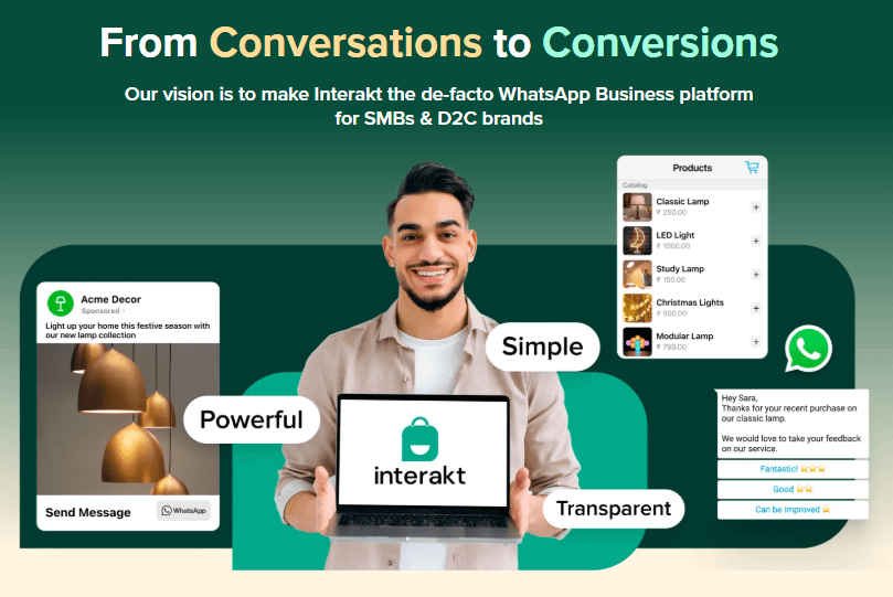 Interakt WisdmLabs Ecommerce Client