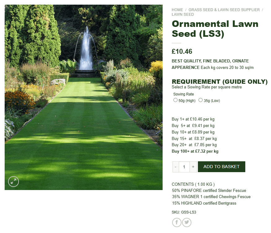 The Grass Seed Store WisdmLabs Ecommerce Client